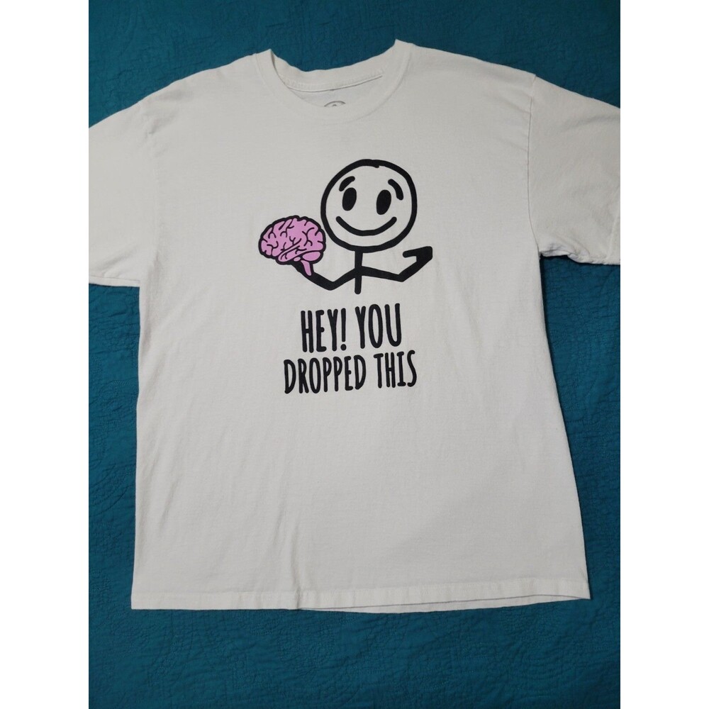 Funny "Brain" T Shirt Unisex T Shirt Large. 100% Cotton 40 X 26 ODM